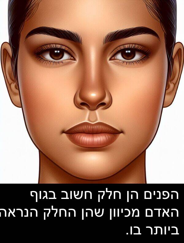 בגוף: הפנים הן חלק חשוב בגוף האדם מכיוון שהן החלק הנראה ביותר בו.