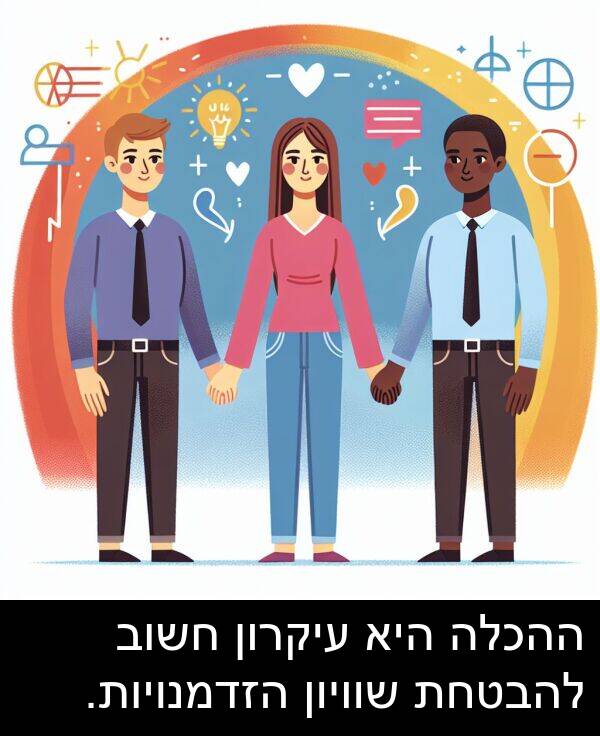 עיקרון: ההכלה היא עיקרון חשוב להבטחת שוויון הזדמנויות.