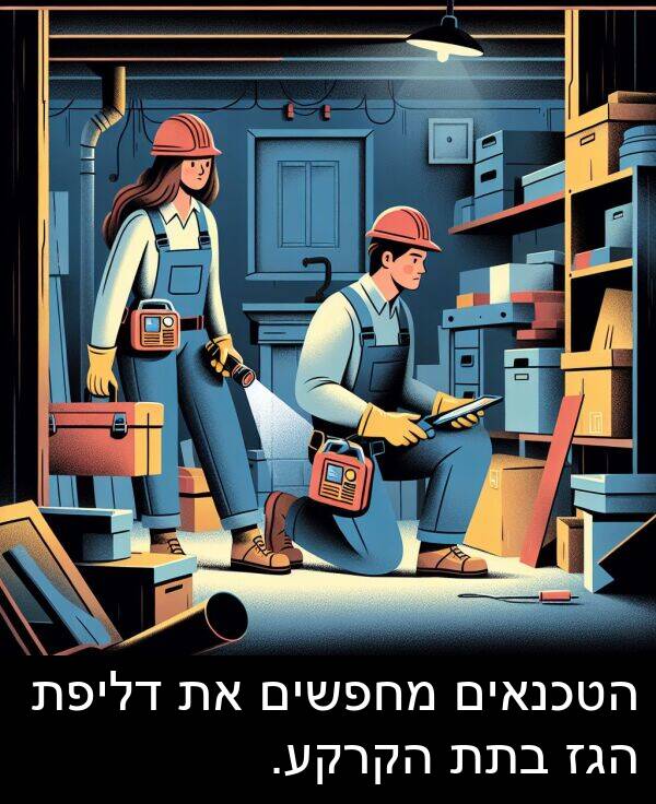 דליפת: הטכנאים מחפשים את דליפת הגז בתת הקרקע.