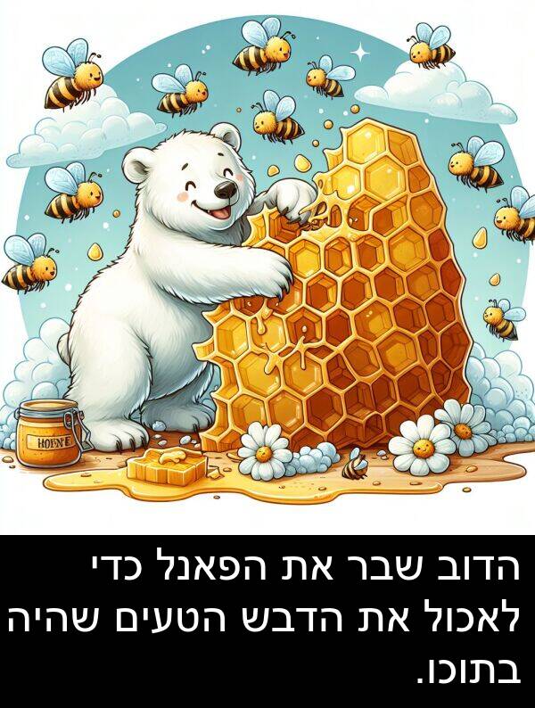 שהיה: הדוב שבר את הפאנל כדי לאכול את הדבש הטעים שהיה בתוכו.