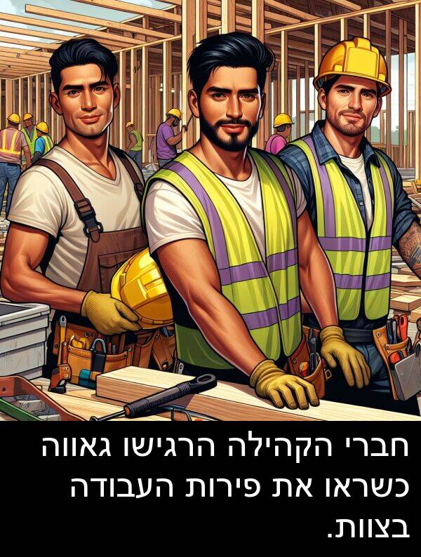 פירות: חברי הקהילה הרגישו גאווה כשראו את פירות העבודה בצוות.