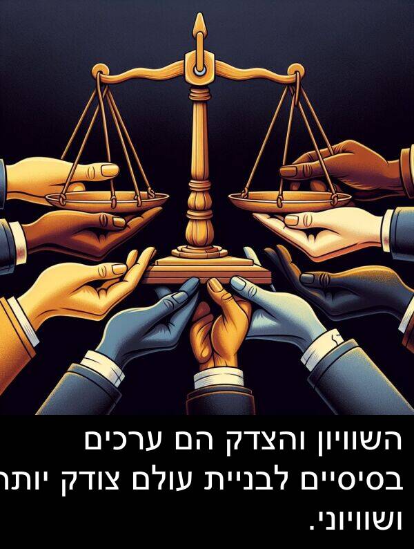 צודק: השוויון והצדק הם ערכים בסיסיים לבניית עולם צודק יותר ושוויוני.
