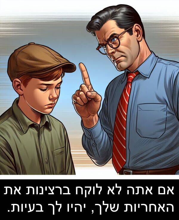 יהיו: אם אתה לא לוקח ברצינות את האחריות שלך, יהיו לך בעיות.