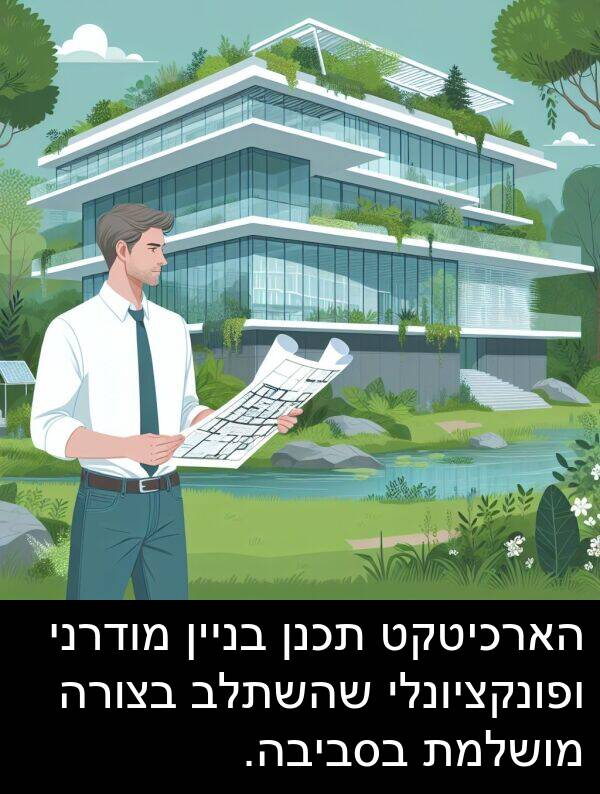 תכנן: הארכיטקט תכנן בניין מודרני ופונקציונלי שהשתלב בצורה מושלמת בסביבה.