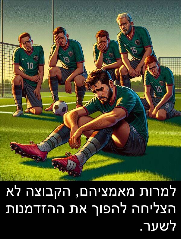 מאמציהם: למרות מאמציהם, הקבוצה לא הצליחה להפוך את ההזדמנות לשער.