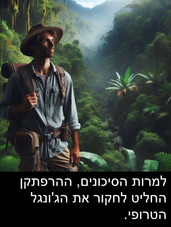 ההרפתקן: למרות הסיכונים, ההרפתקן החליט לחקור את הג'ונגל הטרופי.