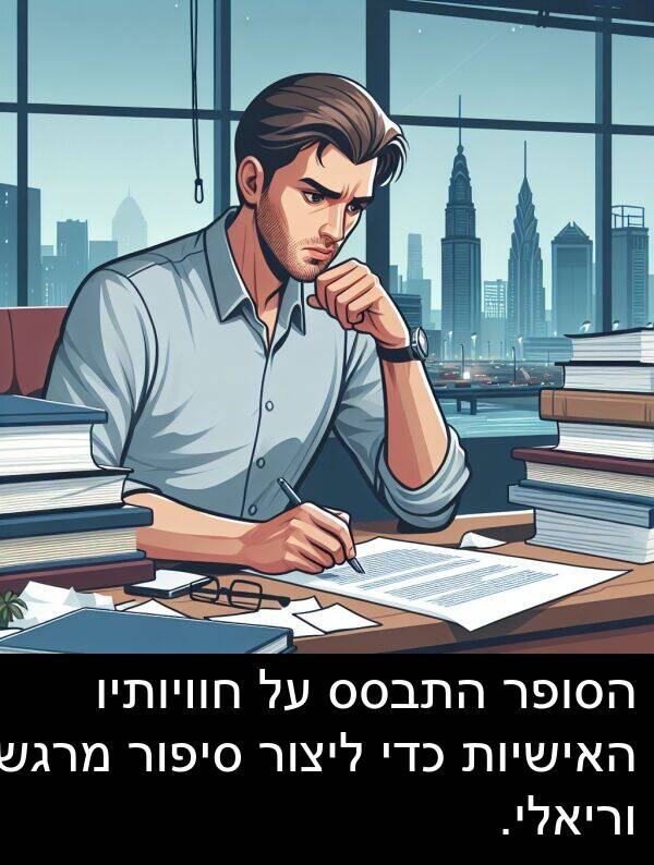 סיפור: הסופר התבסס על חוויותיו האישיות כדי ליצור סיפור מרגש וריאלי.