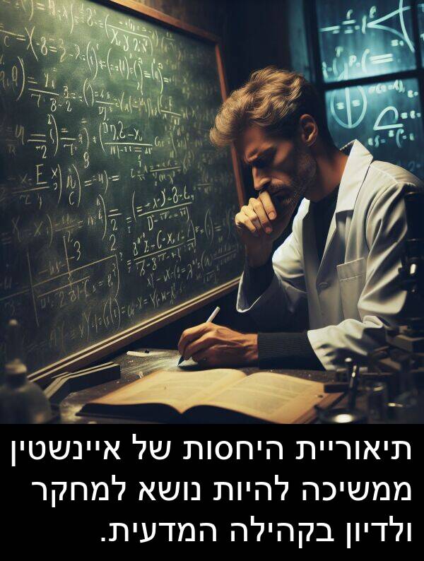 איינשטין: תיאוריית היחסות של איינשטין ממשיכה להיות נושא למחקר ולדיון בקהילה המדעית.