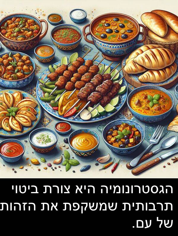 עם: הגסטרונומיה היא צורת ביטוי תרבותית שמשקפת את הזהות של עם.