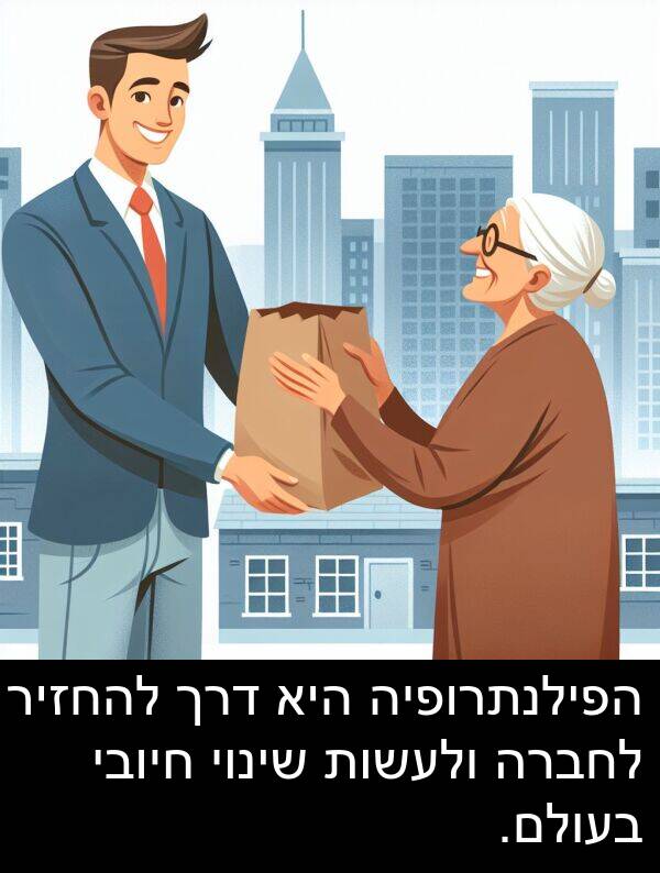 דרך: הפילנתרופיה היא דרך להחזיר לחברה ולעשות שינוי חיובי בעולם.