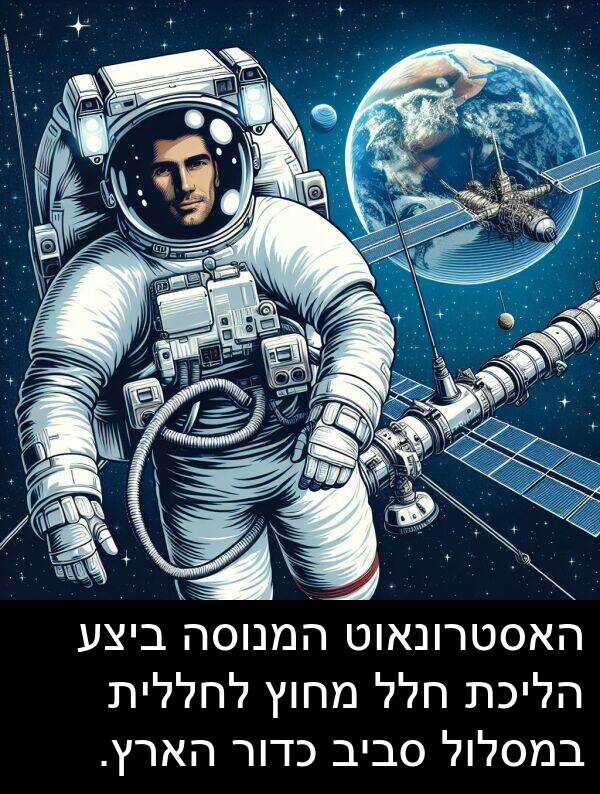 סביב: האסטרונאוט המנוסה ביצע הליכת חלל מחוץ לחללית במסלול סביב כדור הארץ.
