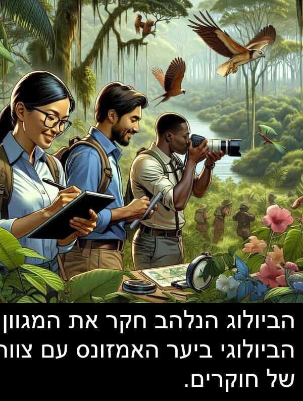 צוות: הביולוג הנלהב חקר את המגוון הביולוגי ביער האמזונס עם צוות של חוקרים.
