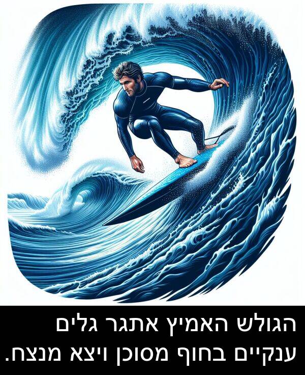 ענקיים: הגולש האמיץ אתגר גלים ענקיים בחוף מסוכן ויצא מנצח.