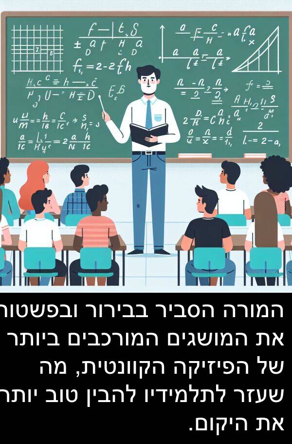 ובפשטות: המורה הסביר בבירור ובפשטות את המושגים המורכבים ביותר של הפיזיקה הקוונטית, מה שעזר לתלמידיו להבין טוב יותר את היקום.