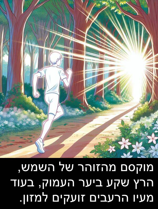 מהזוהר: מוקסם מהזוהר של השמש, הרץ שקע ביער העמוק, בעוד מעיו הרעבים זועקים למזון.