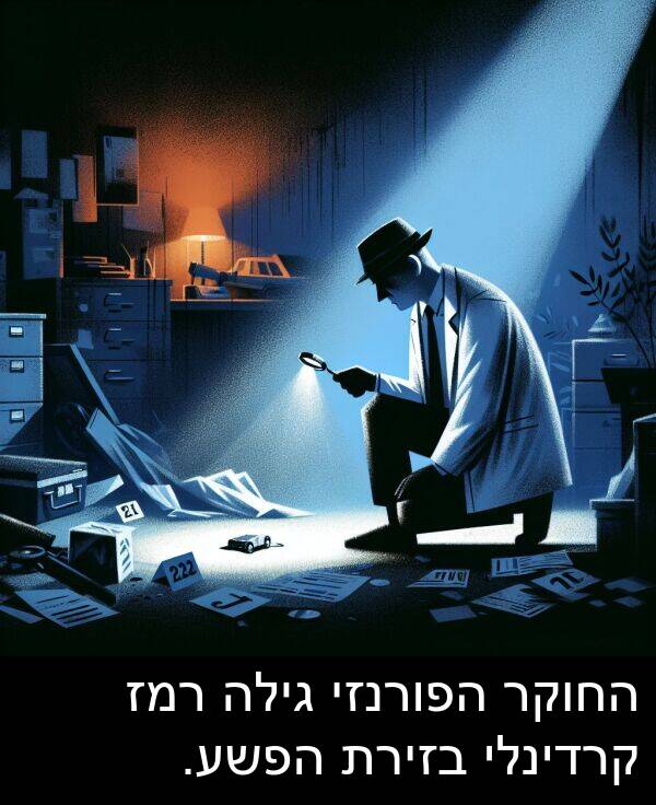קרדינלי: החוקר הפורנזי גילה רמז קרדינלי בזירת הפשע.