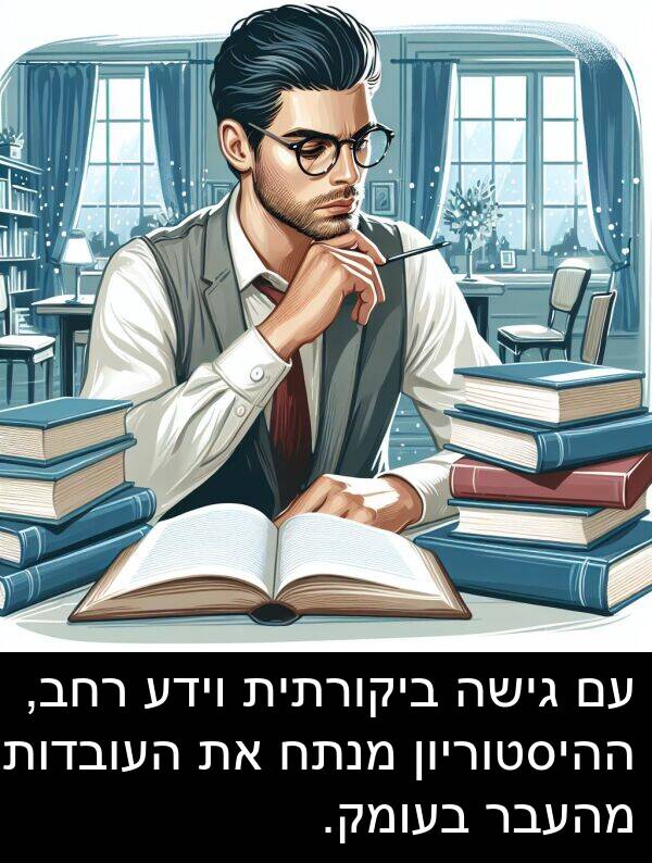 גישה: עם גישה ביקורתית וידע רחב, ההיסטוריון מנתח את העובדות מהעבר בעומק.