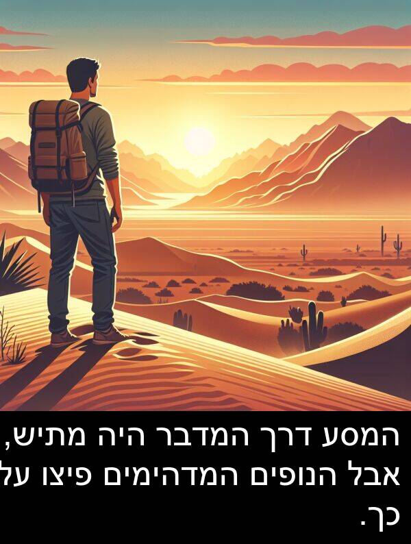 פיצו: המסע דרך המדבר היה מתיש, אבל הנופים המדהימים פיצו על כך.