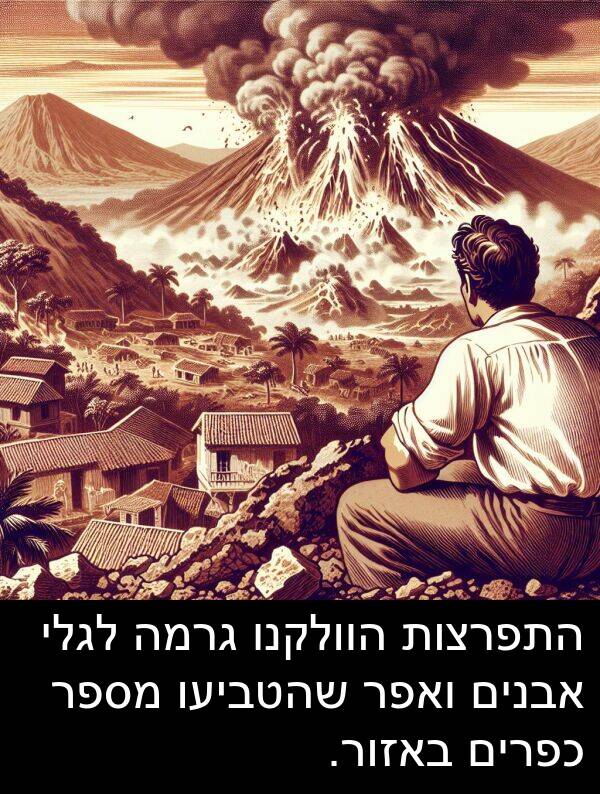 באזור: התפרצות הוולקנו גרמה לגלי אבנים ואפר שהטביעו מספר כפרים באזור.