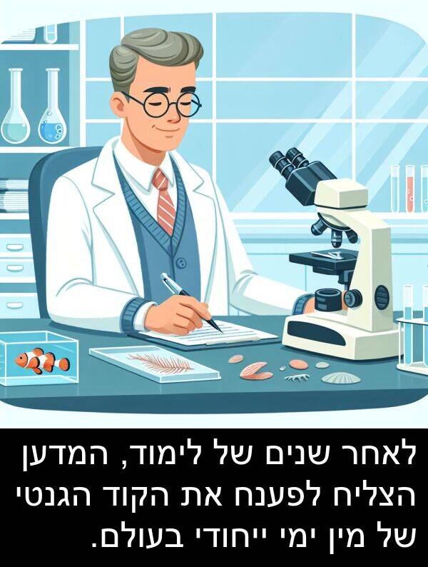 מין: לאחר שנים של לימוד, המדען הצליח לפענח את הקוד הגנטי של מין ימי ייחודי בעולם.