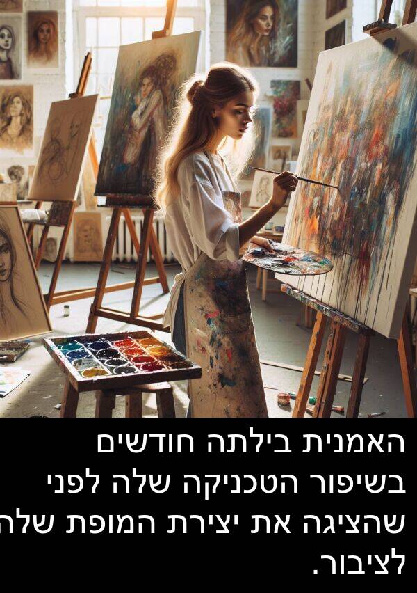 שהציגה: האמנית בילתה חודשים בשיפור הטכניקה שלה לפני שהציגה את יצירת המופת שלה לציבור.