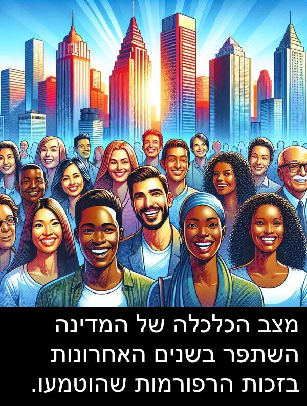 מצב: מצב הכלכלה של המדינה השתפר בשנים האחרונות בזכות הרפורמות שהוטמעו.