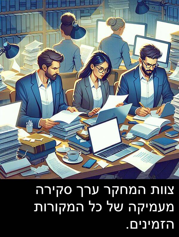 צוות: צוות המחקר ערך סקירה מעמיקה של כל המקורות הזמינים.