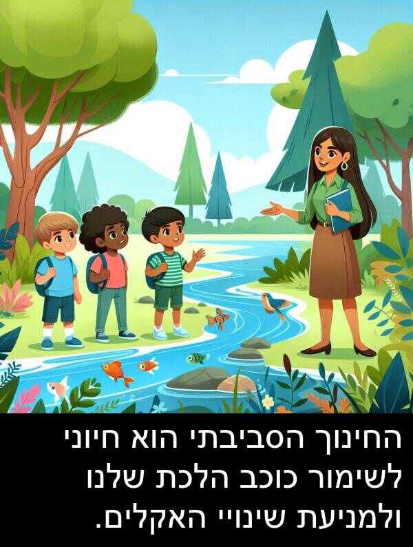 חיוני: החינוך הסביבתי הוא חיוני לשימור כוכב הלכת שלנו ולמניעת שינויי האקלים.