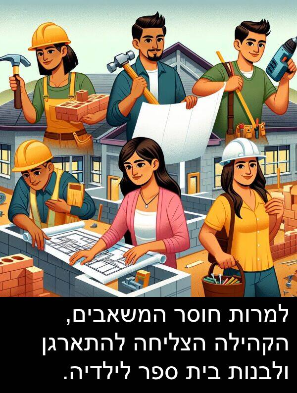 ספר: למרות חוסר המשאבים, הקהילה הצליחה להתארגן ולבנות בית ספר לילדיה.