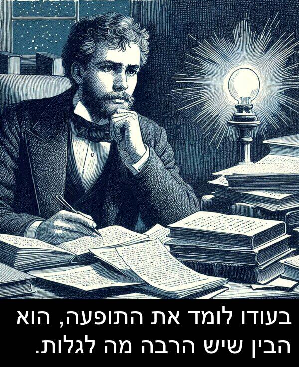 הבין: בעודו לומד את התופעה, הוא הבין שיש הרבה מה לגלות.