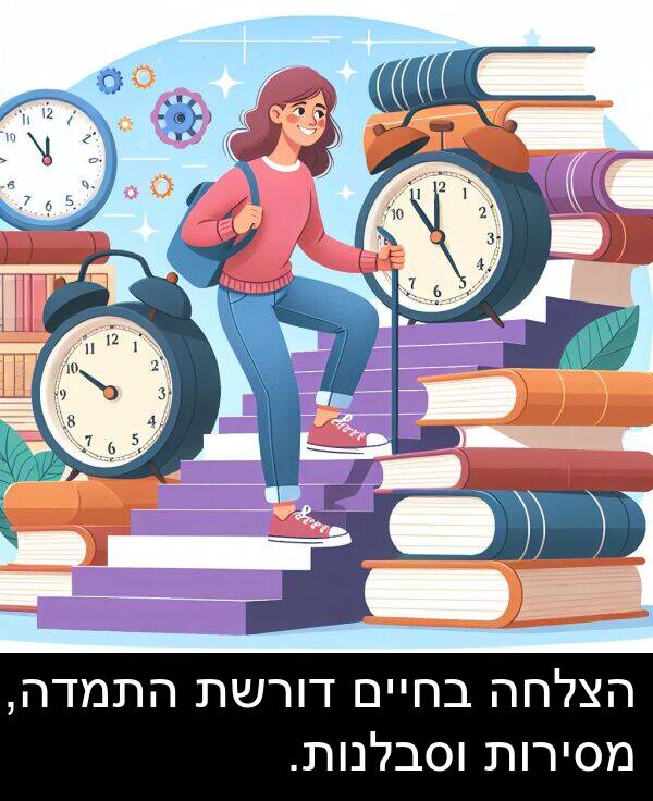 דורשת: הצלחה בחיים דורשת התמדה, מסירות וסבלנות.