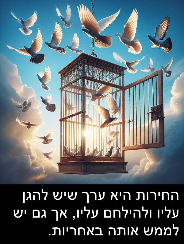 באחריות: החירות היא ערך שיש להגן עליו ולהילחם עליו, אך גם יש לממש אותה באחריות.