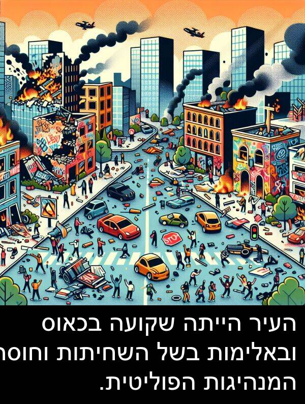 בכאוס: העיר הייתה שקועה בכאוס ובאלימות בשל השחיתות וחוסר המנהיגות הפוליטית.
