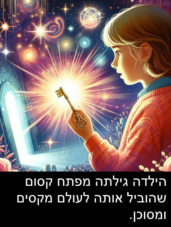 אותה: הילדה גילתה מפתח קסום שהוביל אותה לעולם מקסים ומסוכן.