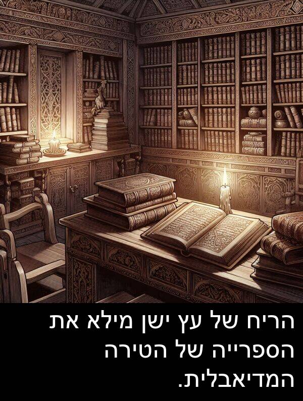 ישן: הריח של עץ ישן מילא את הספרייה של הטירה המדיאבלית.