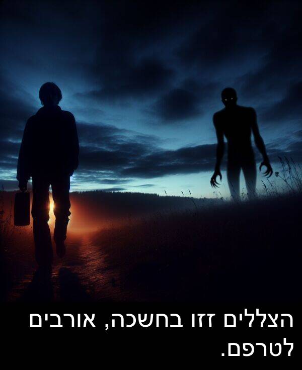 זזו: הצללים זזו בחשכה, אורבים לטרפם.
