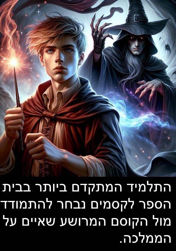 בבית: התלמיד המתקדם ביותר בבית הספר לקסמים נבחר להתמודד מול הקוסם המרושע שאיים על הממלכה.