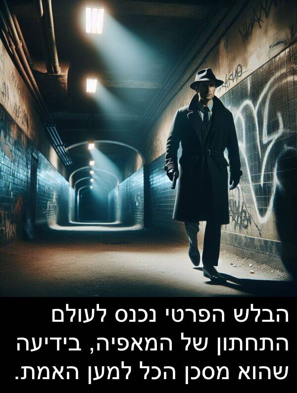 נכנס: הבלש הפרטי נכנס לעולם התחתון של המאפיה, בידיעה שהוא מסכן הכל למען האמת.