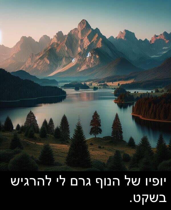 גרם: יופיו של הנוף גרם לי להרגיש בשקט.