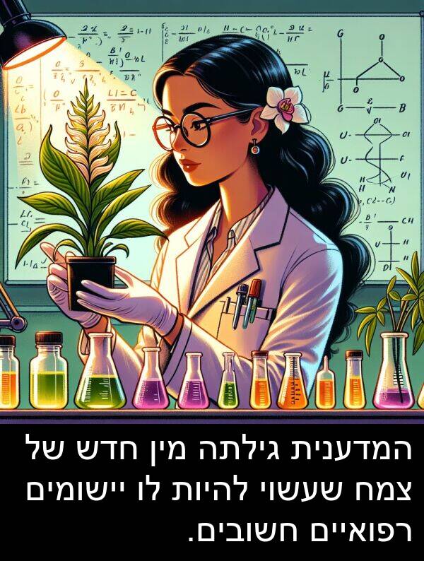 צמח: המדענית גילתה מין חדש של צמח שעשוי להיות לו יישומים רפואיים חשובים.