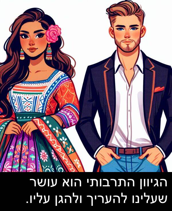 עליו: הגיוון התרבותי הוא עושר שעלינו להעריך ולהגן עליו.