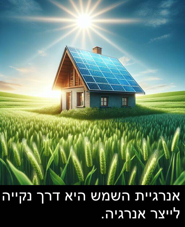 דרך: אנרגיית השמש היא דרך נקייה לייצר אנרגיה.