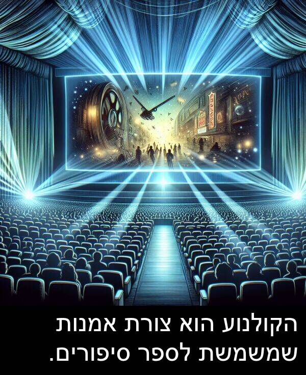 סיפורים: הקולנוע הוא צורת אמנות שמשמשת לספר סיפורים.