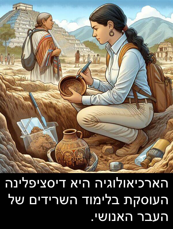 דיסציפלינה: הארכיאולוגיה היא דיסציפלינה העוסקת בלימוד השרידים של העבר האנושי.