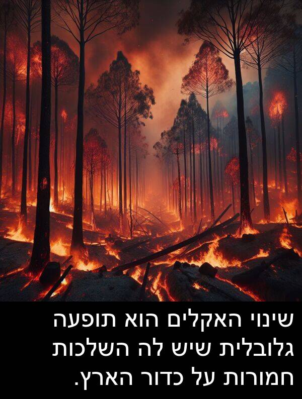חמורות: שינוי האקלים הוא תופעה גלובלית שיש לה השלכות חמורות על כדור הארץ.