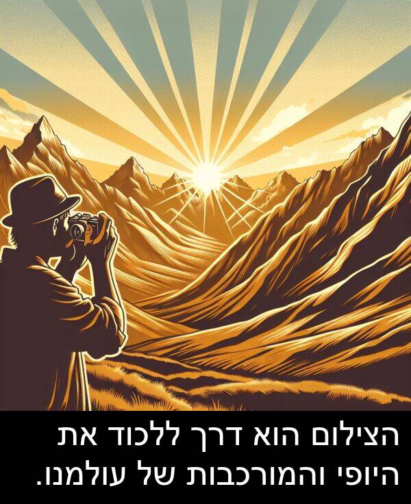 דרך: הצילום הוא דרך ללכוד את היופי והמורכבות של עולמנו.