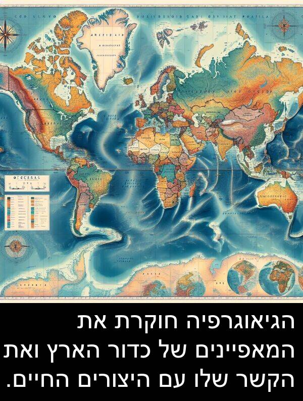 חוקרת: הגיאוגרפיה חוקרת את המאפיינים של כדור הארץ ואת הקשר שלו עם היצורים החיים.
