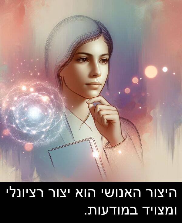 האנושי: היצור האנושי הוא יצור רציונלי ומצויד במודעות.