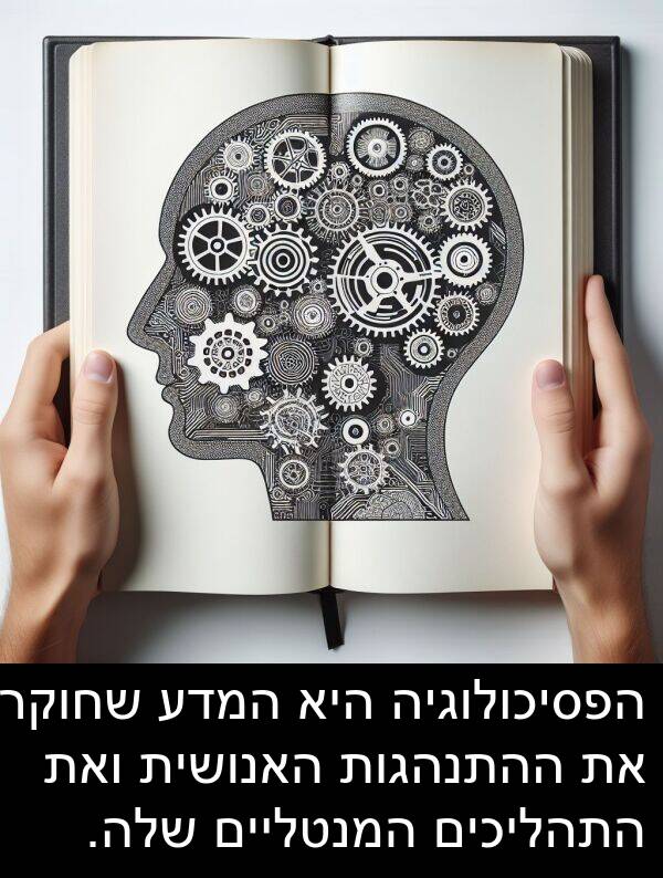ואת: הפסיכולוגיה היא המדע שחוקר את ההתנהגות האנושית ואת התהליכים המנטליים שלה.