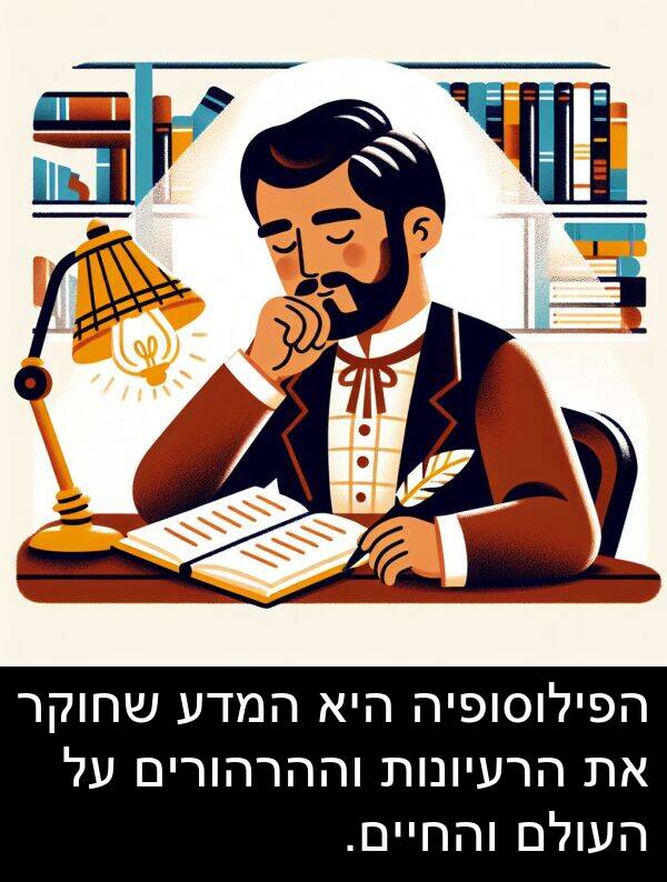 וההרהורים: הפילוסופיה היא המדע שחוקר את הרעיונות וההרהורים על העולם והחיים.
